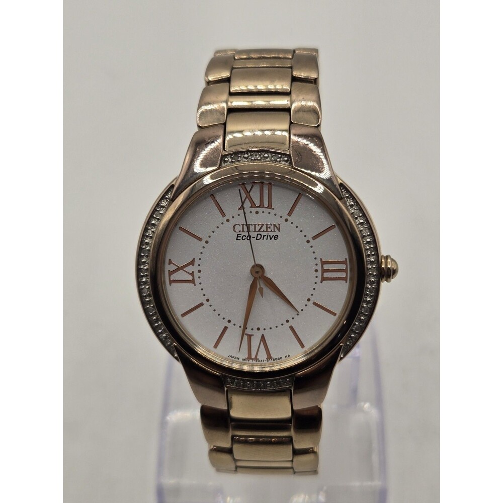 Citizen Eco-Drive Ciena Diamond Rose Gold Ladies' 35mm Watch